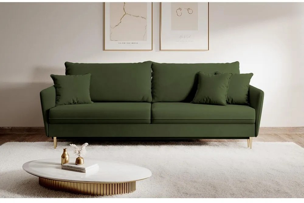 Canapea trei locuri Vivaldio  (verde + auriu). 1098878