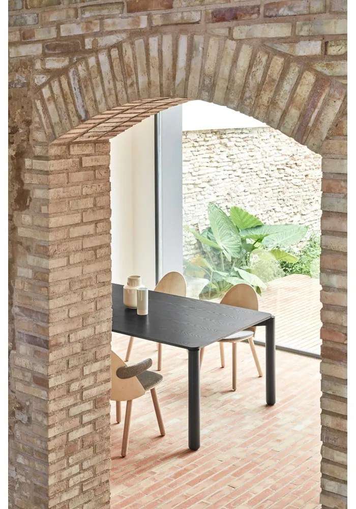 Masă dining Teulat Atlas, 180 x 100 cm, negru