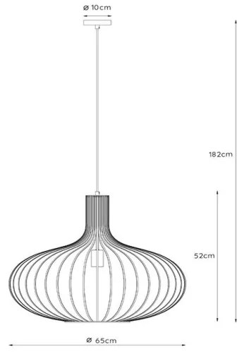 Lustră pe cablu MANUELA 1xE27/60W/230V d. 65 cm verde Lucide 78374/65/33