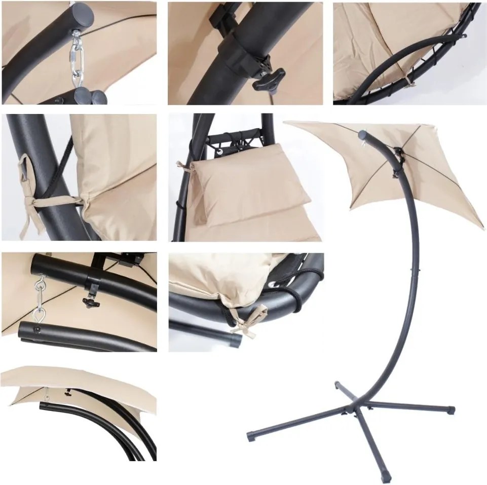 Șezlong relaxant - balansoar Avenberg COLOMBO - BEJ