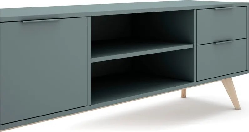 Comodă TV verde prăfuit 180x53x40 cm Pisco – Marckeric