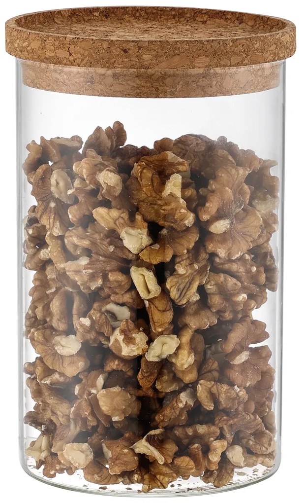 Doză de sticlă pentru alimente cu capac 4Home Cork , 850 ml, 850 ml
