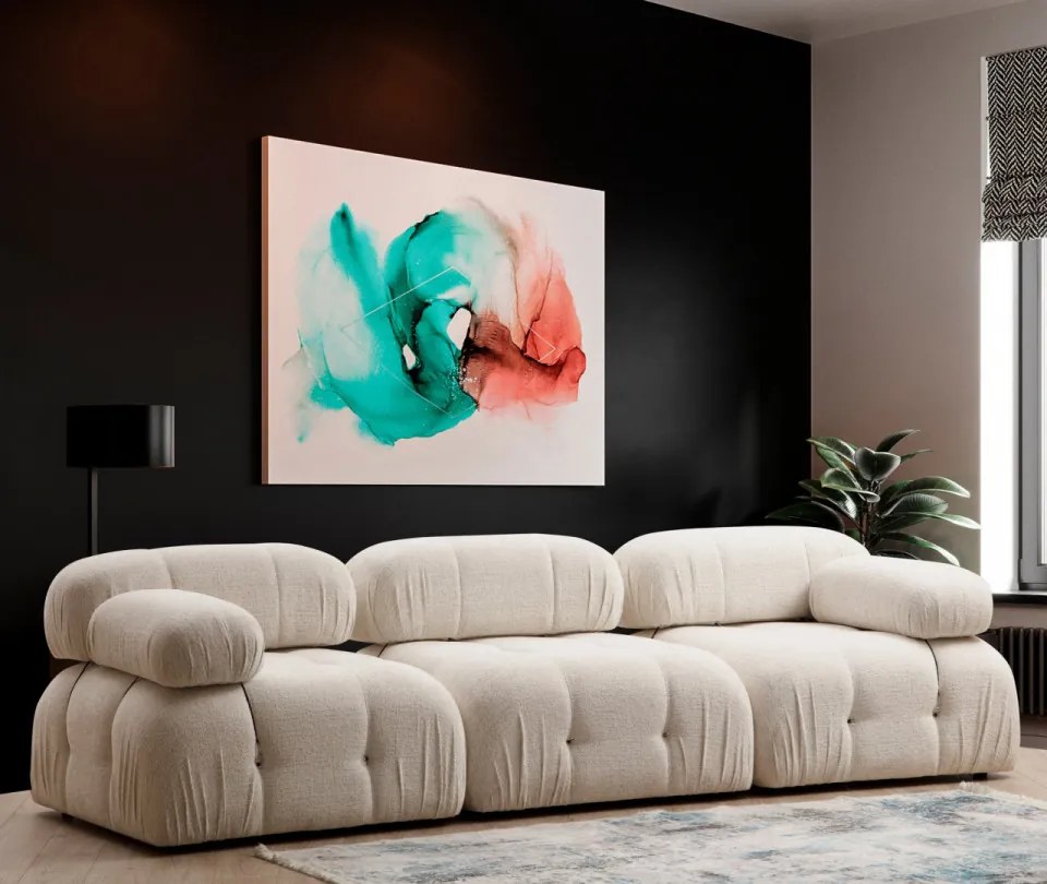 Fotoliu Modular Bubble R1, Crem