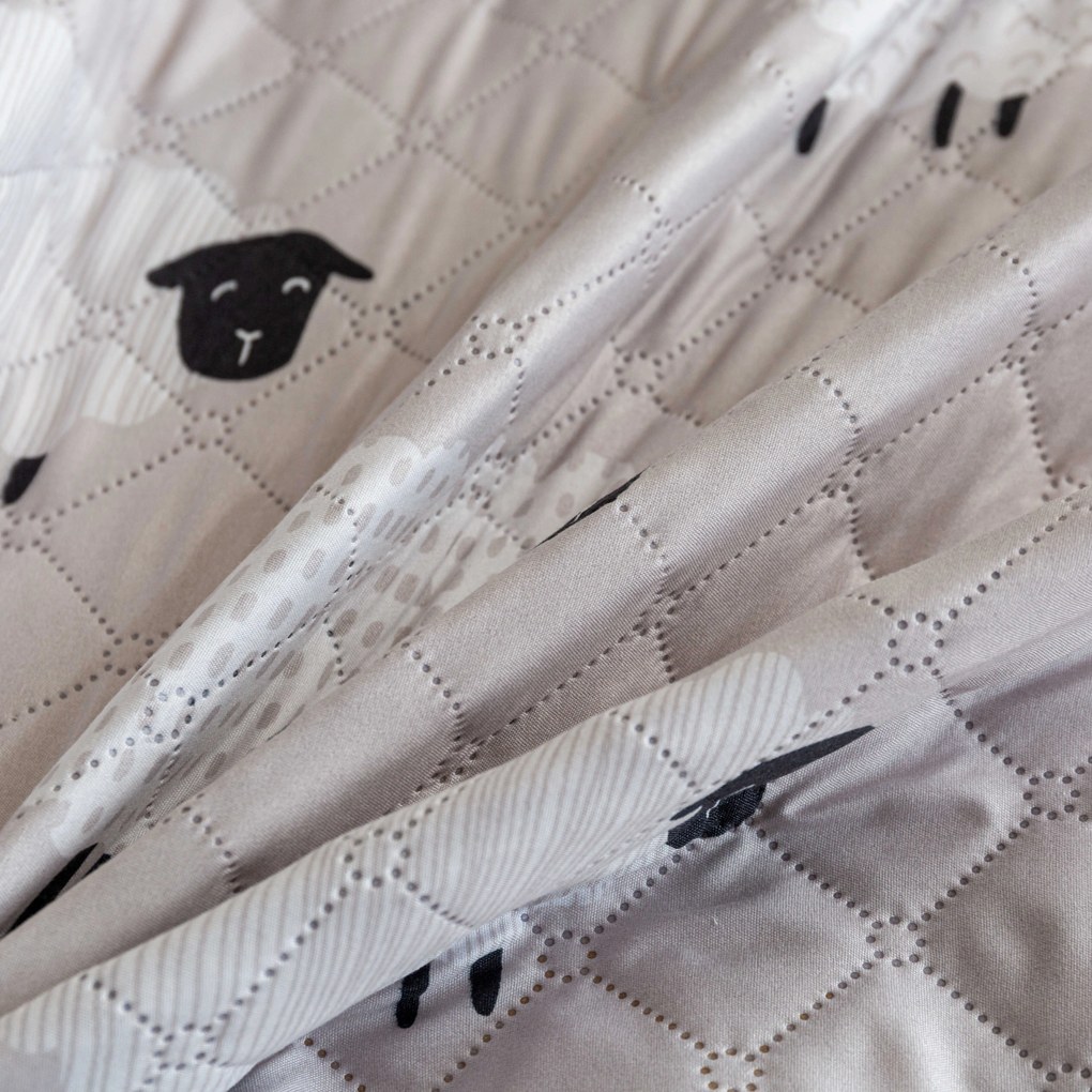 Cuvertura pat SHEEP DREAM gri Dimensiune: 170 x 210 cm