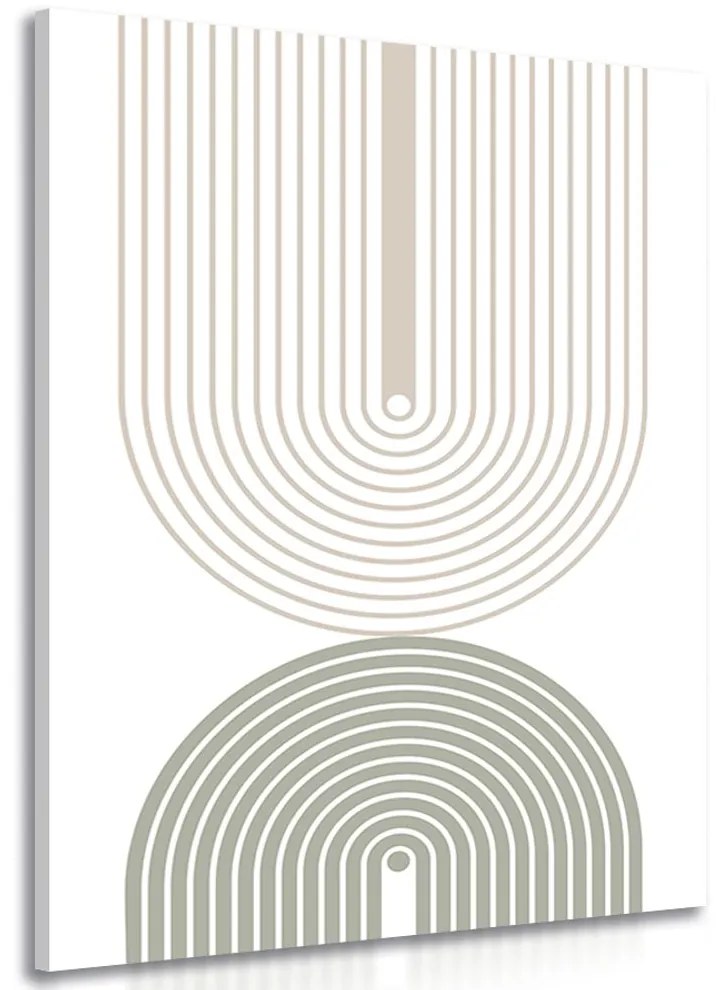Tablou curcubeie minimaliste Mid-Century