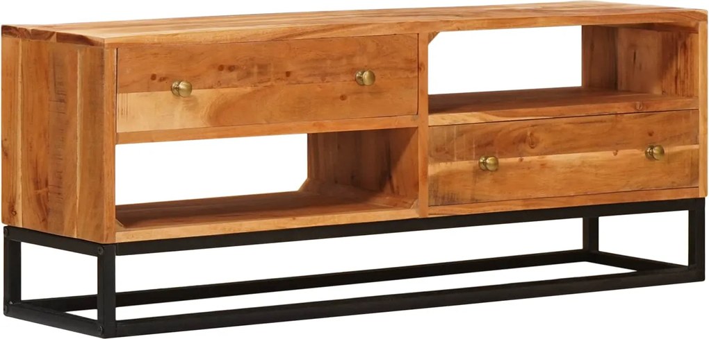 vidaXL Cabinet TV natural 110 x 30 x 44 cm Lemn Solid de Acacia
