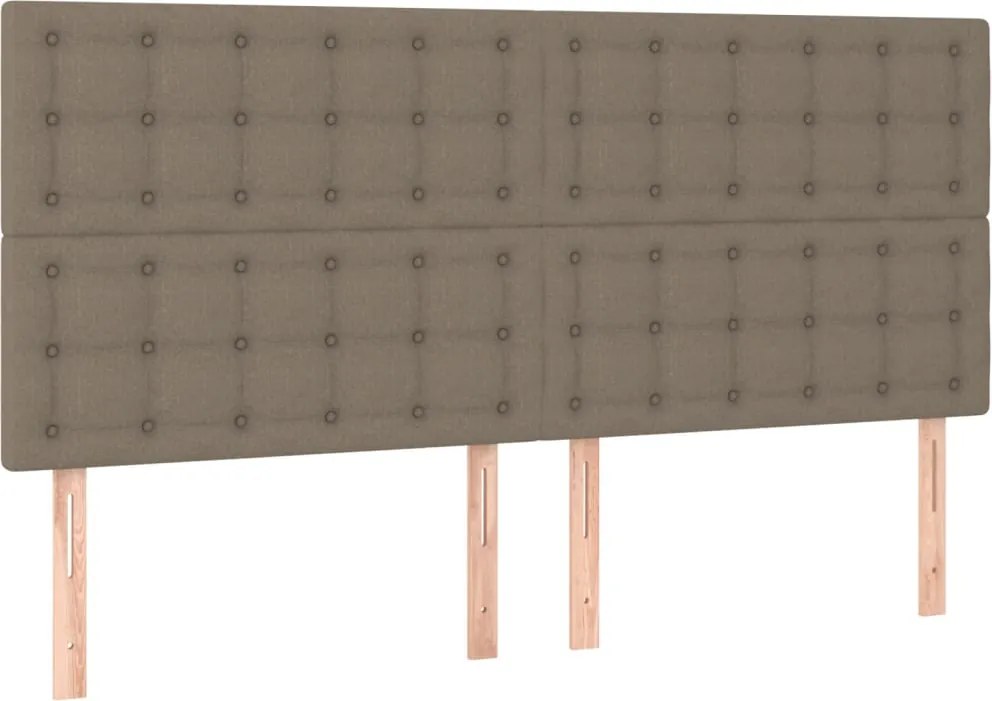 vidaXL Tăblie de pat gri taupe 180x5x118/128 cm, material textil