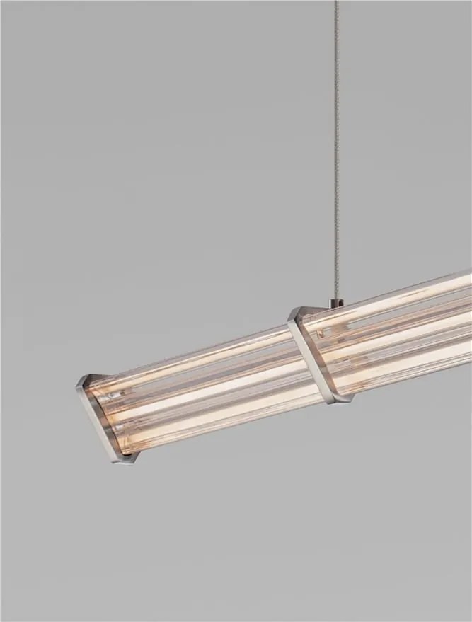 Lustra LED 3000K suspendata design liniar PHEME nickel satinat