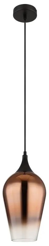 Pendul design modern LAVUS negru/cupru