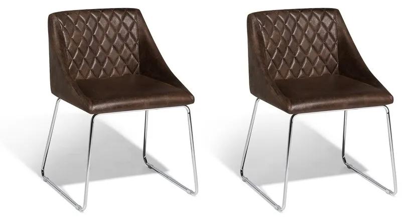Zondo Set 2 buc. scaune pentru sufragerie Aricata (maro). Promo -23%. 1009829