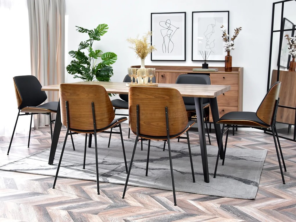 Scaun Jordan (nuc închis + negru). Promo -15%. 1111084