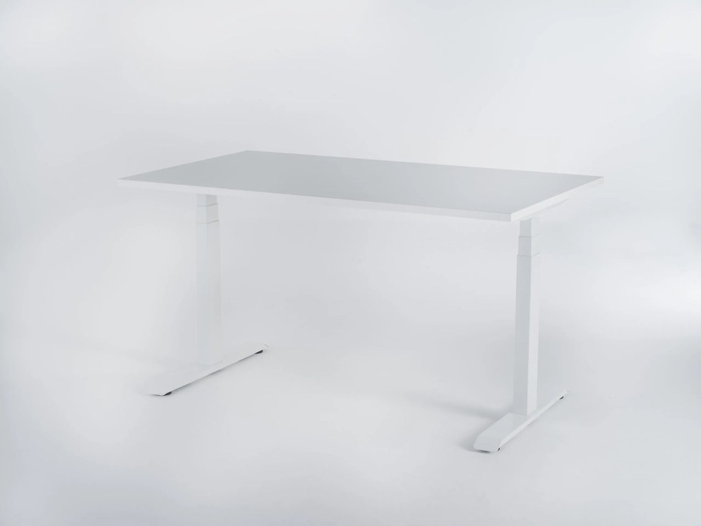 Birou reglabil electric Viva Upgrade 2.0, dual motor, 150 kg - 1200x800x18 - Gri - Alb