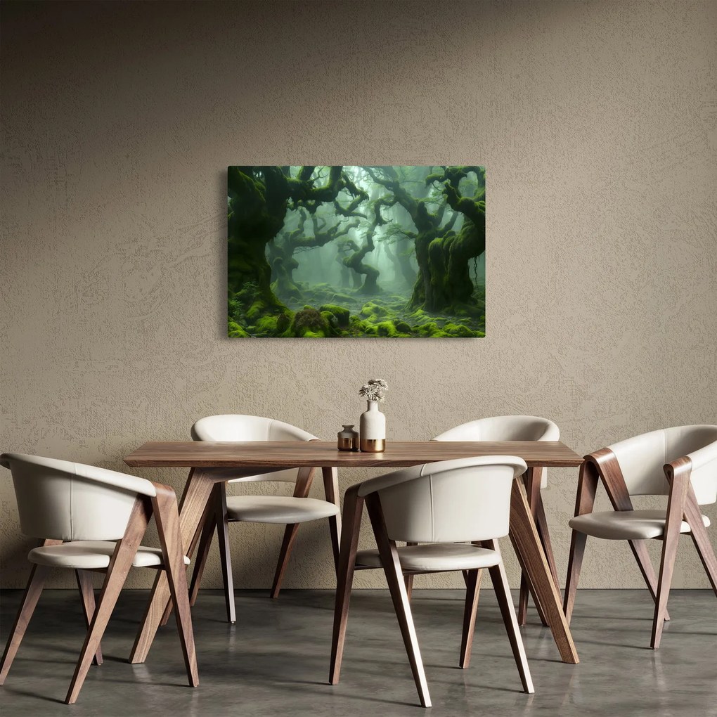 Tablou - O pădure acoperită de mușchi (90x60 cm)
