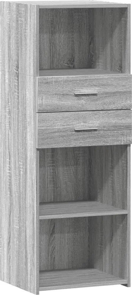 vidaXL Dulap înalt, sonoma gri, 45x42,5x124 cm, lemn prelucrat