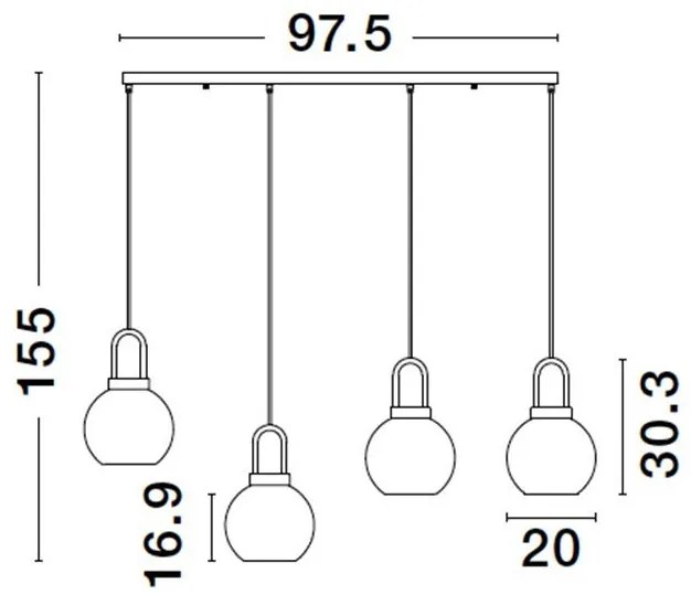 Lustra cu 4 pendule design modern IRVINE