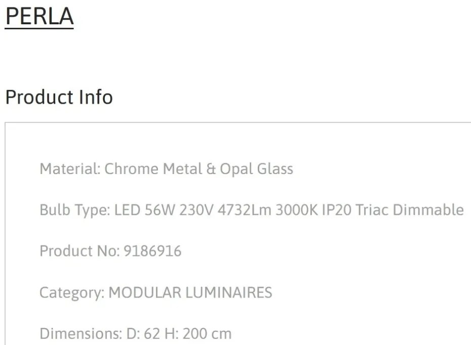 Lustra LED suspendata design decorativ PERLA