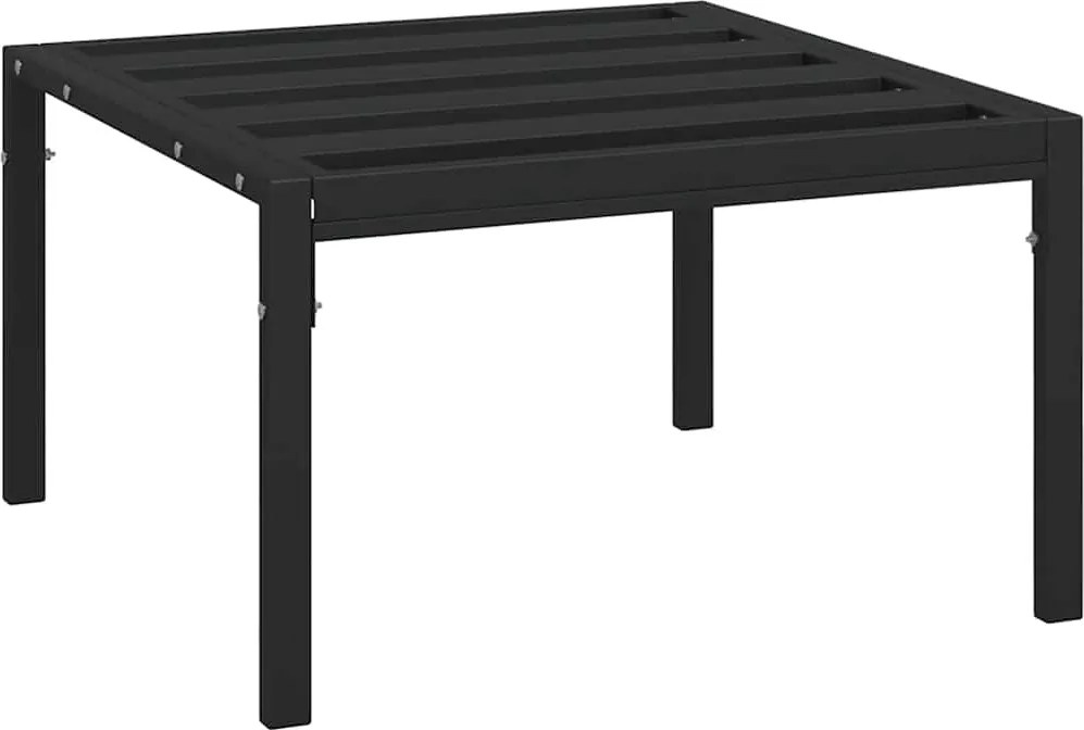 vidaXL Măsuță de cafea pentru grădină, negru, 60x60x35 cm, oțel