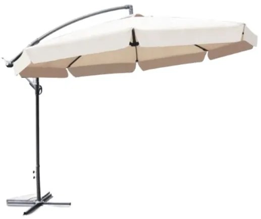 Umbrelă pliabilă crem pentru grădină  350cm