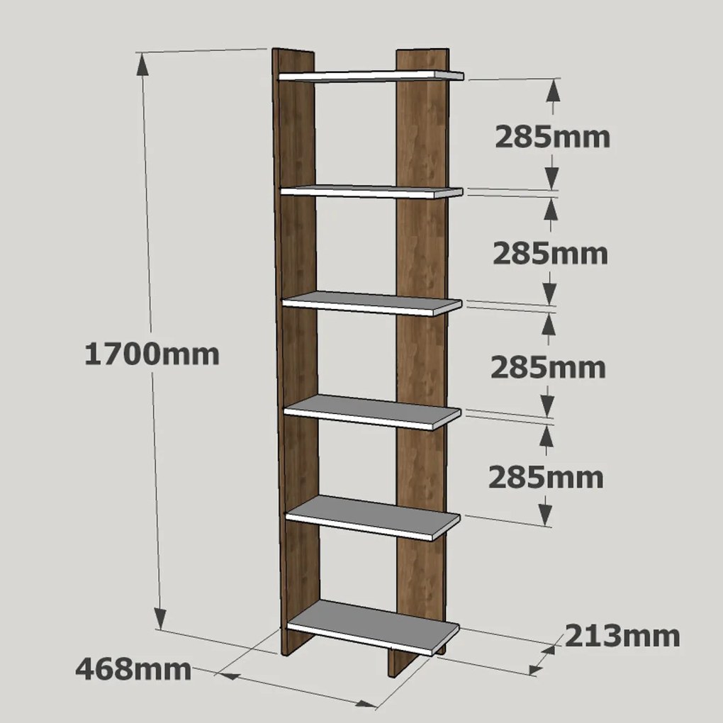 Biblioteca Comanda White Walnut