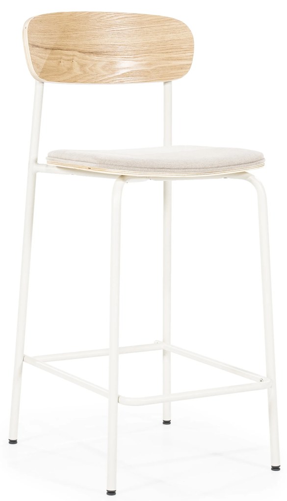 Scaun de bar Skoladin lemn de frasin bej 95 cm