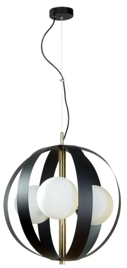 Lustra design modern Nela negru, auriu 40cm