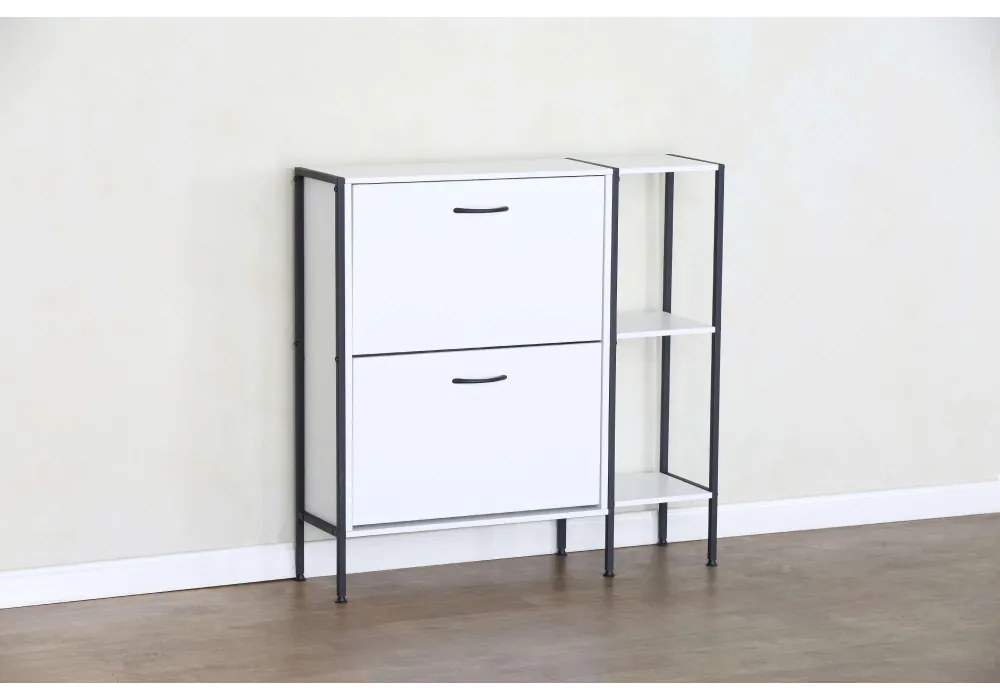 Botník SOVIO, 2 etaje, alb