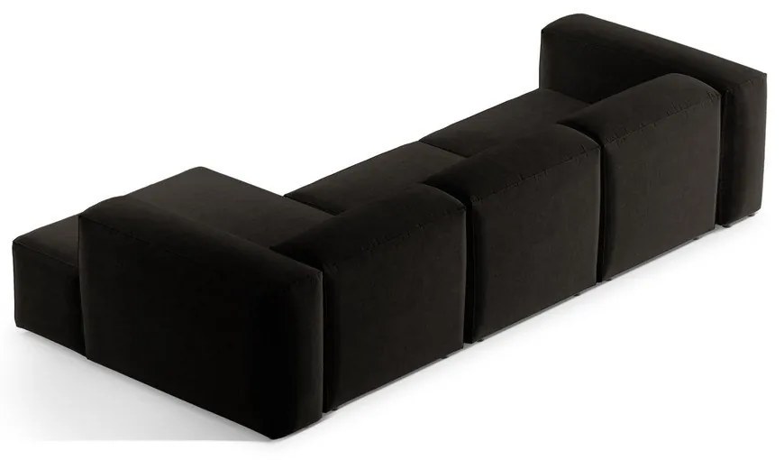 Colțar negru (cu colț pe partea dreaptă/cu șezlong) Bergamo – Cosmopolitan Design