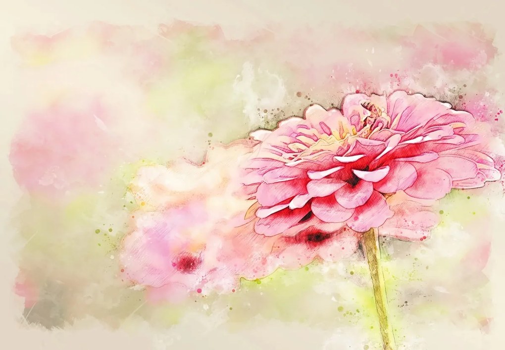 Fototapet - Floare pictată (147x102 cm)