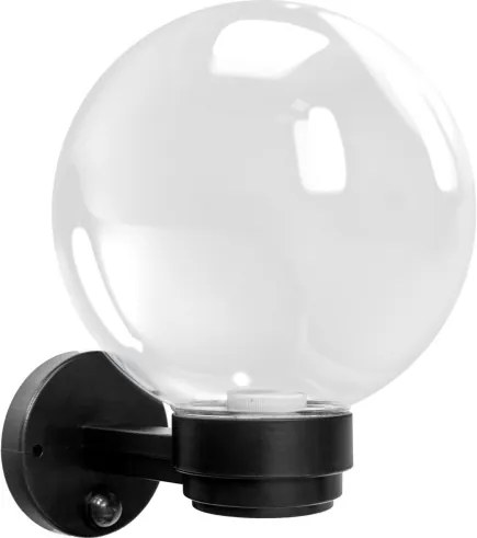 Brilagi - Aplică de exterior HARBOR cu senzor, 1xE27/40W/230V, IP33, negru/transparent