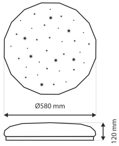 Plafonieră LED dimabilă INDUS LED/60W/230V 2700-6500K + telecomandă