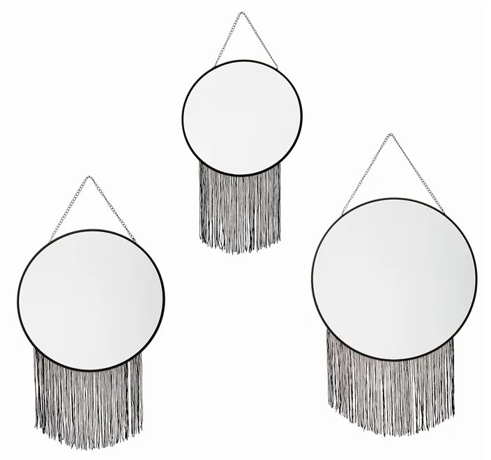 Set 3 decoratiuni de perete cu oglinda JJA Trudy
