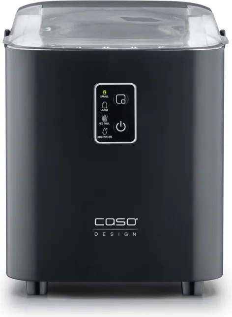 Masina de facut cuburi de gheata Caso IceChef Compact 3401, 120 W, 1 l, 12 kg/24 h, 2 dimensiuni, Autocuratare, Cu compresor, Negru mat