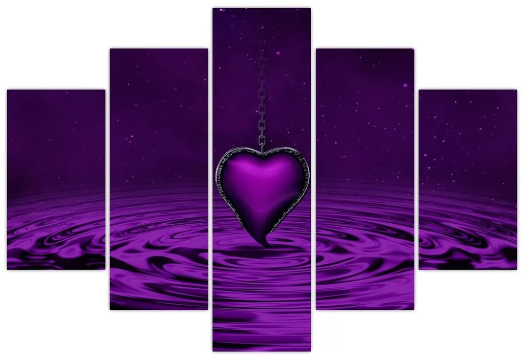 Tablou ci inima violetă (150x105 cm)