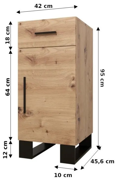Set mobilier pentru hol Amanda 1 (Stejar artisan + roz). 1085858