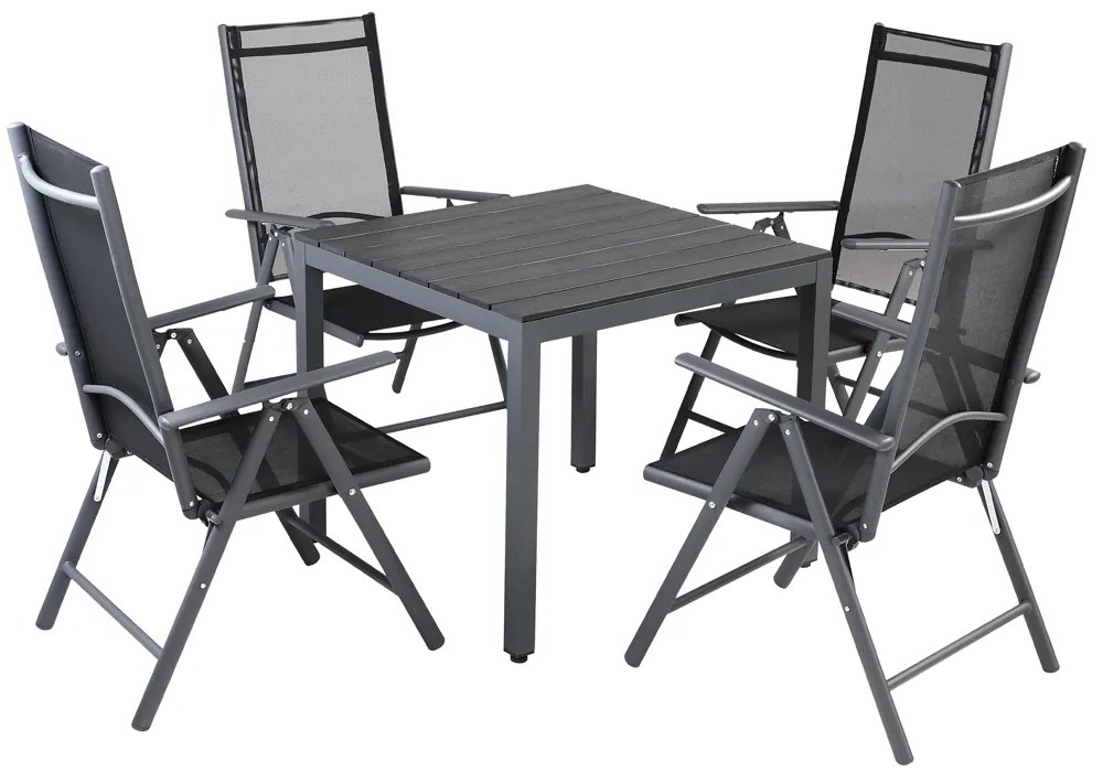 Deuba Compozitie aluminiu gradina Bern 1+4 - antracit WPC