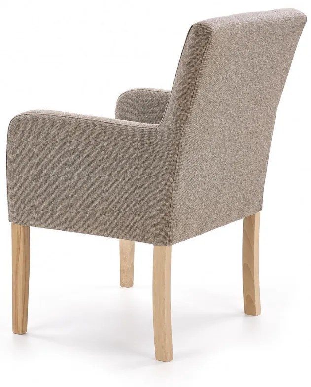 Fotoliu tapitat Filo bej - H 92 cm