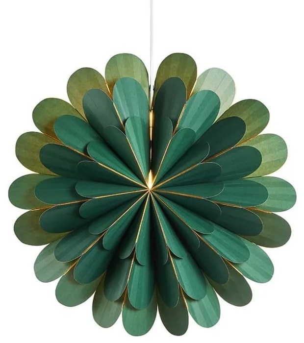 Decorațiune luminoasă suspendată Markslöjd Marigold, ø 45 cm, verde