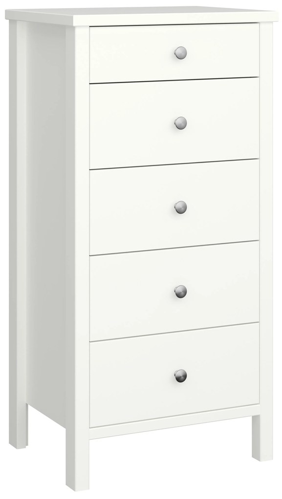 Tvilum Comoda cu 5 sertare Culoare alba, VITUS
