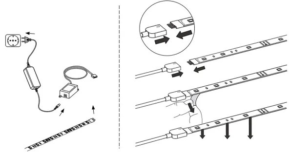 Bandă LED RGB Eglo 32733 5m STRIPE-C LED/19W/230V