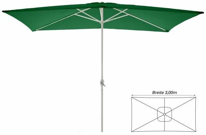 Umbrelă dreptunghiular 2x3 m - verde