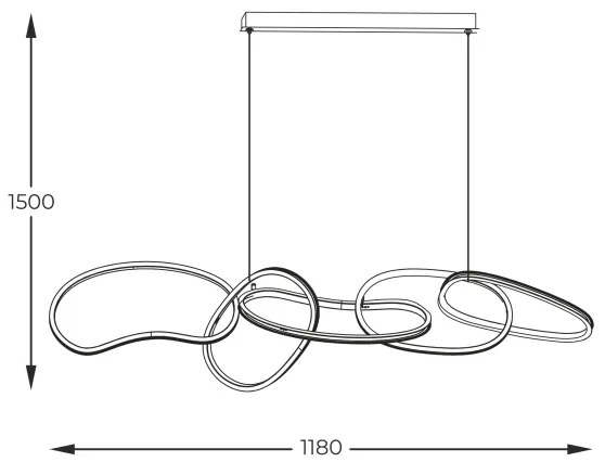 Lustră LED pe cablu Zuma Line MD7361-5A-EGT CHOLET LED/56W/230V auriu