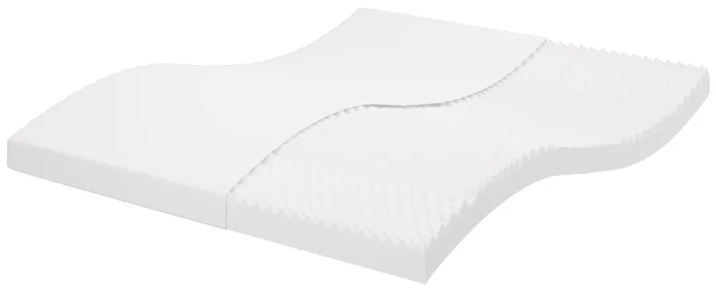 vidaXL Saltea din spumă, alb, 160x200 cm, 7 zone, duritate 20 ILD