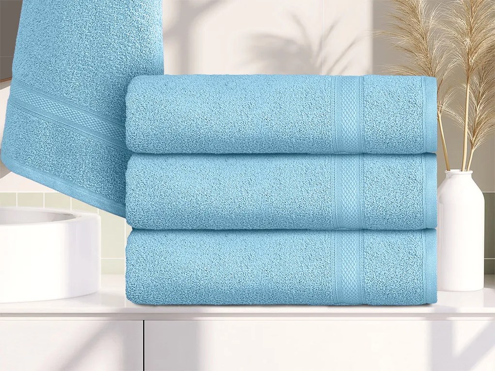 1x prosop de baie CLARYSSE ELEGANCE 70x140 cm + 1x prosop CLARYSSE 60x110 cm 100% bumbac, albastru deschis