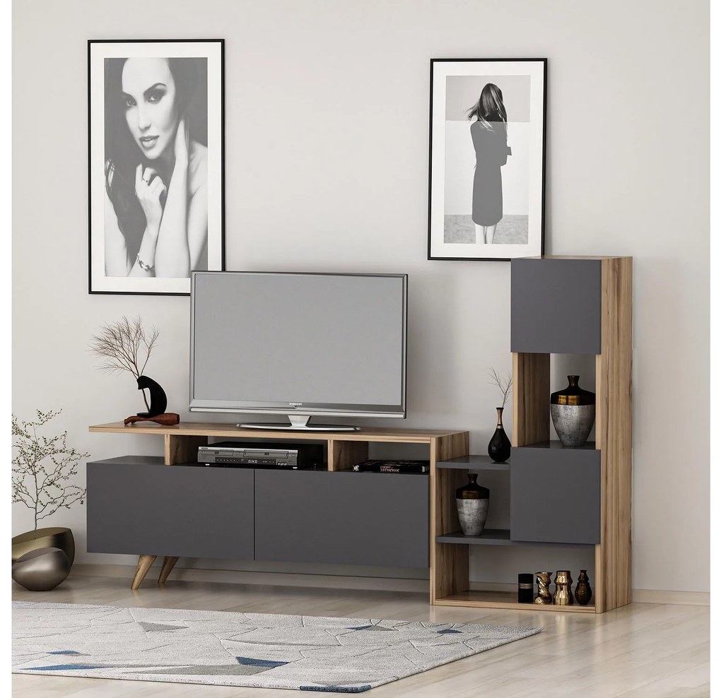 Mobilier living Patovi 2 (Nuc + antracit) . Promo -38%. 1095635