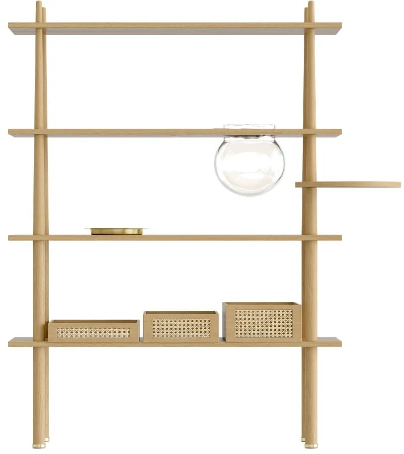 Sistem modular de rafturi în culoare naturală cu aspect de lemn de stejar 110x148 cm Stories – UMAGE