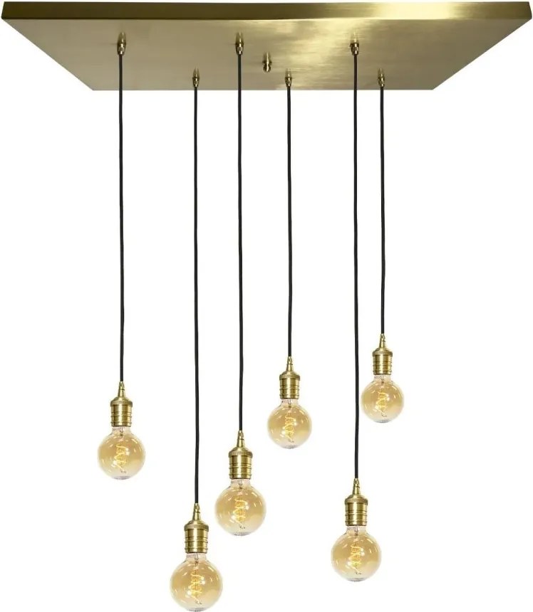 Lustra cu 6 pendule din alama personalizabila Vesta