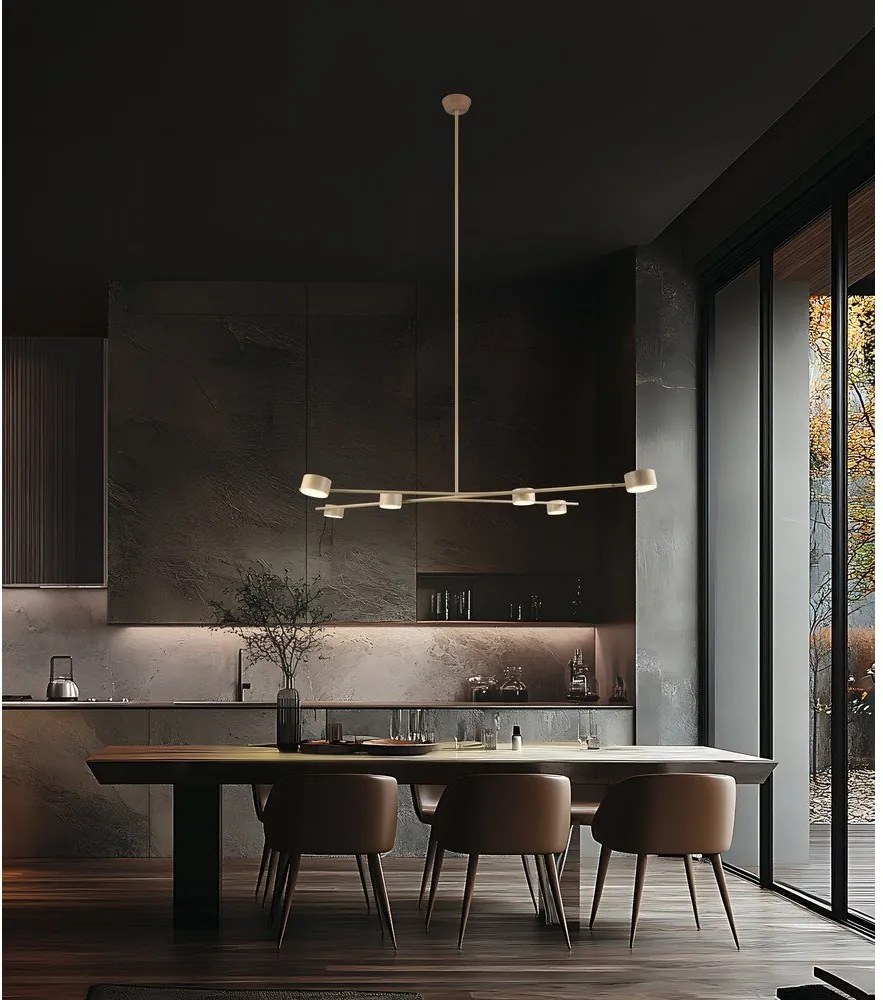 Lustră bej din metal Coda – Trio Select