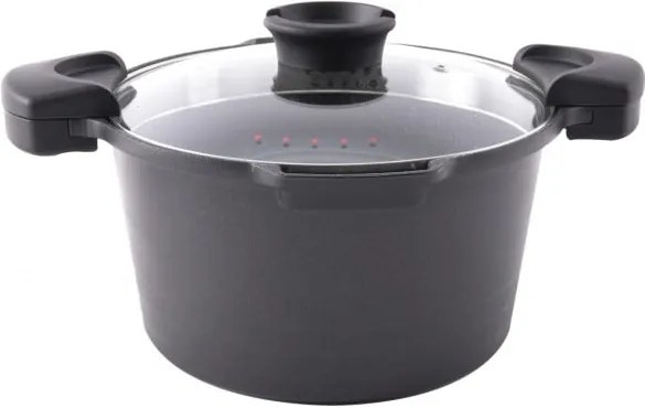 Oală din aluminiu neaderent cu capac din sticlă Orion Pasta Grande, 5,5 l