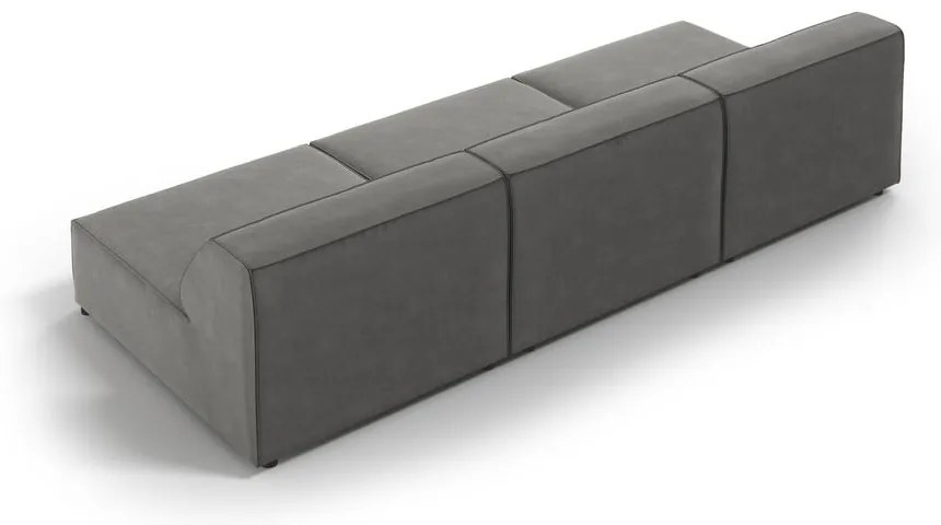 Canapea gri cu tapițerie din catifea 240 cm Jodie – Micadoni Home