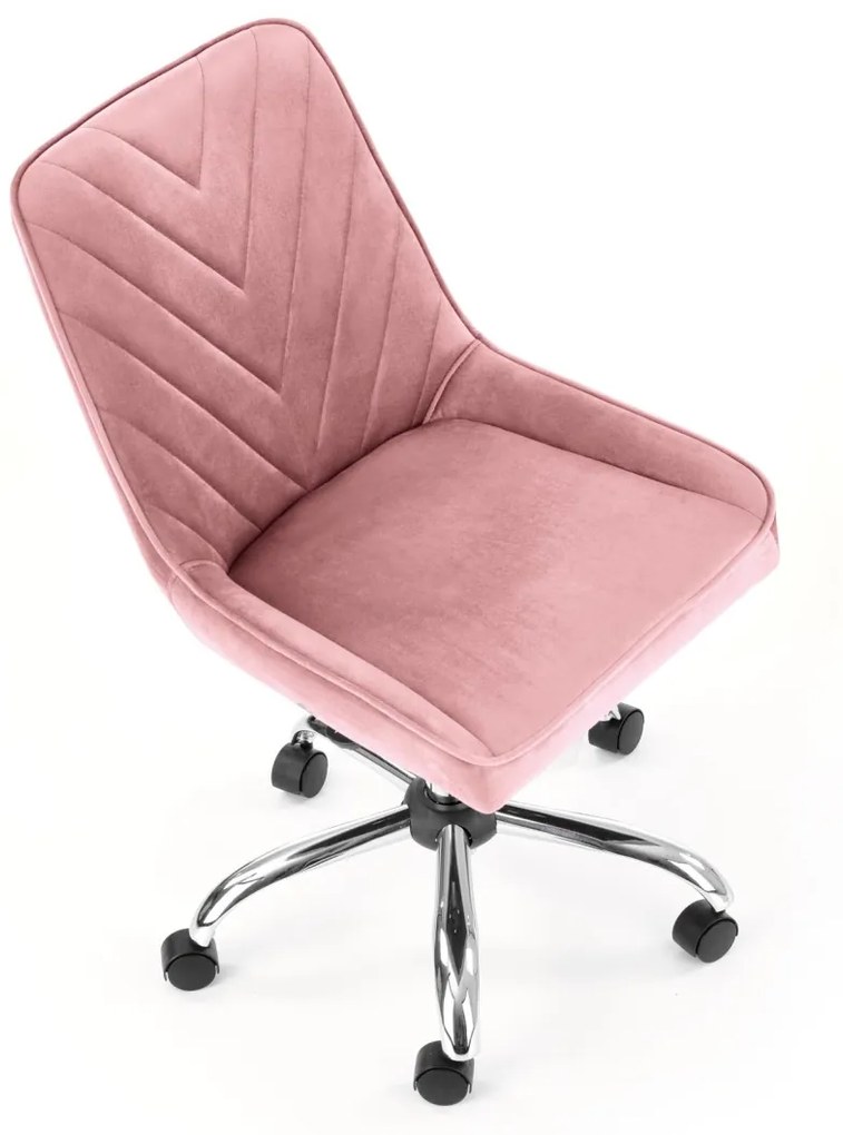 Scaun de birou Rico velvet roz H91 cm